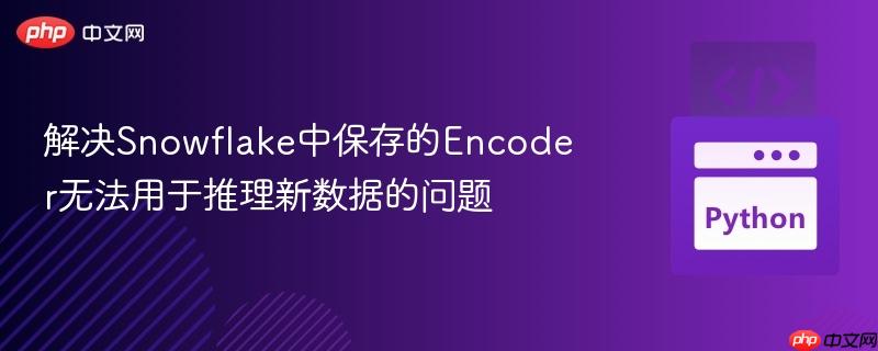 解决Snowflake中保存的Encoder无法用于推理新数据的问题