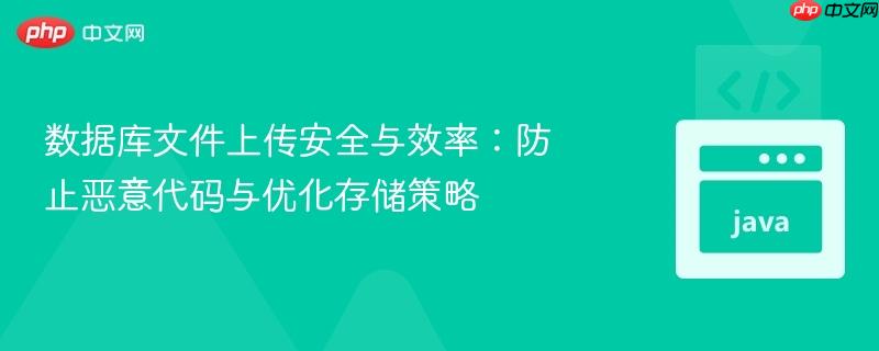 数据库文件上传安全与效率：防止恶意代码与优化存储策略