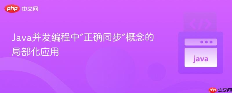 Java并发编程中“正确同步”概念的局部化应用