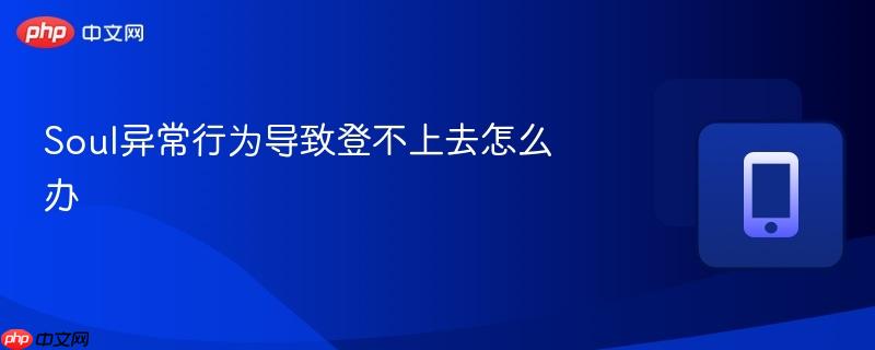 soul异常行为导致登不上去怎么办