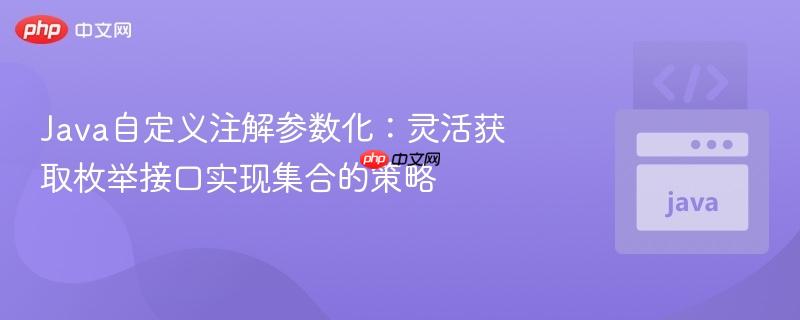 Java自定义注解参数化：灵活获取枚举接口实现集合的策略