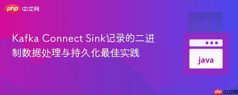 Kafka Connect Sink记录的二进制数据处理与持久化最佳实践