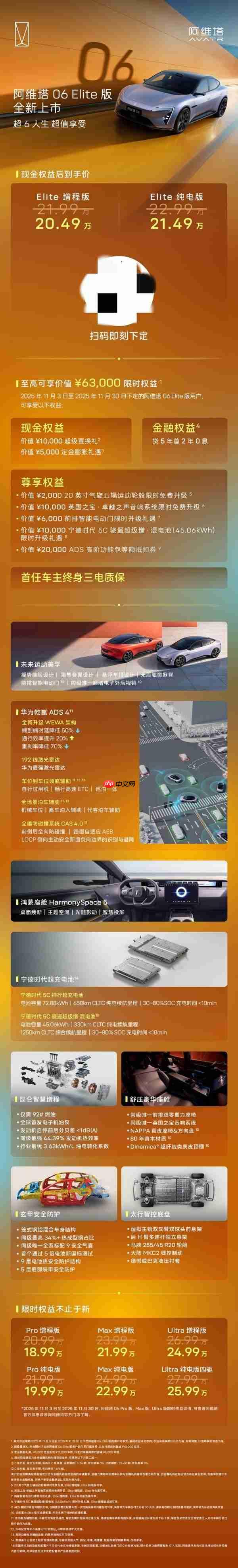 20.49万起！阿维塔06 Elite版上市 搭载华为乾崑ADS 4