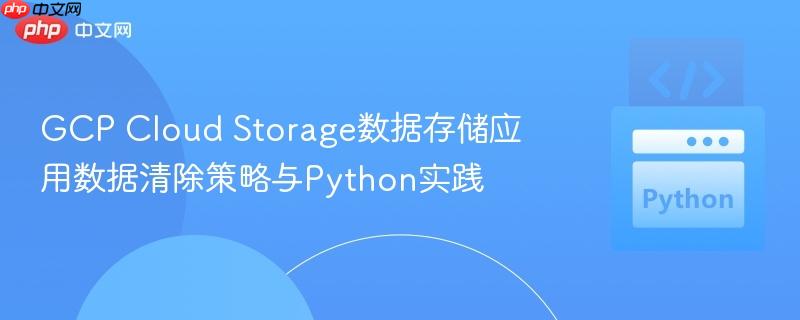 GCP Cloud Storage数据存储应用数据清除策略与Python实践