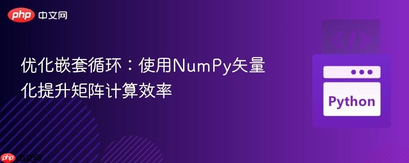优化嵌套循环：使用NumPy矢量化提升矩阵计算效率