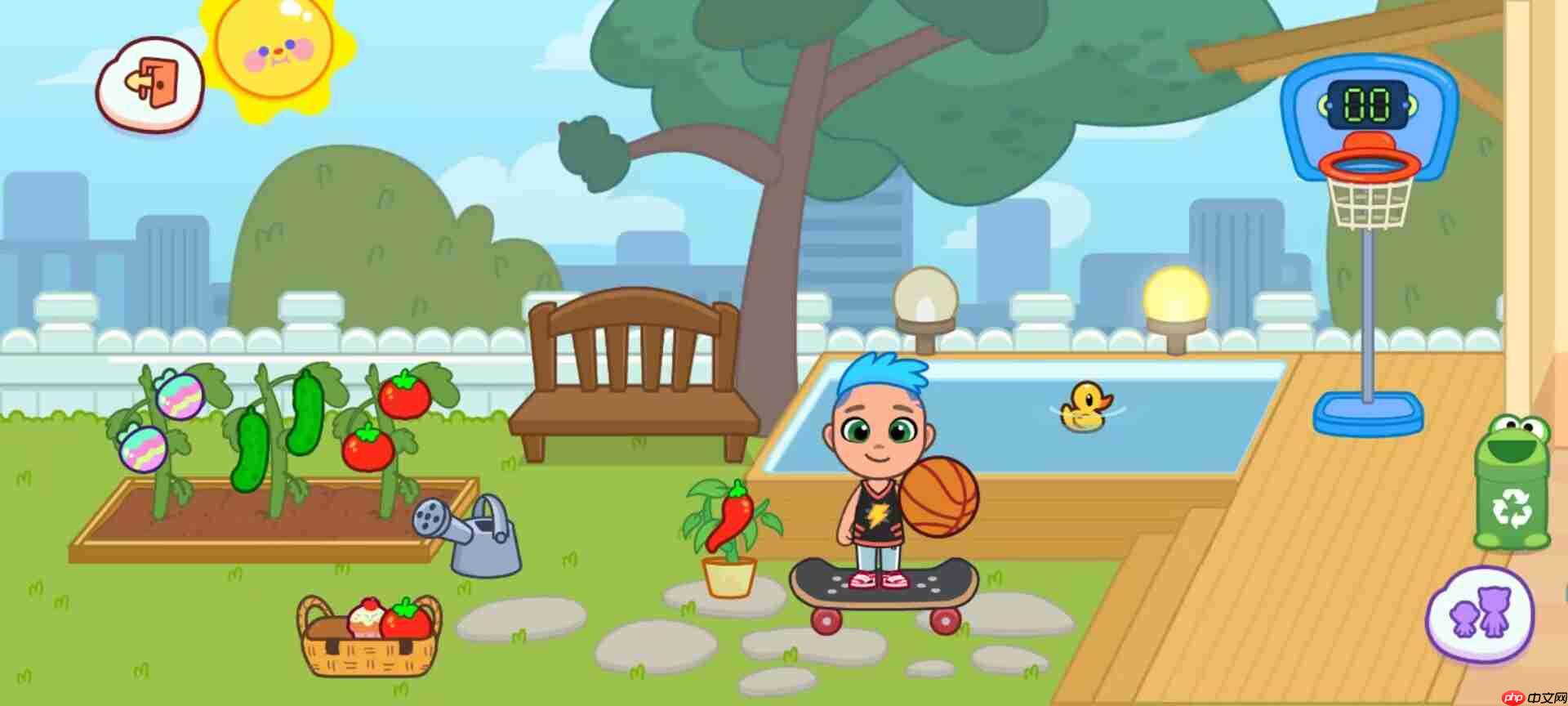 《汤姆猫小镇》家园场景玩法