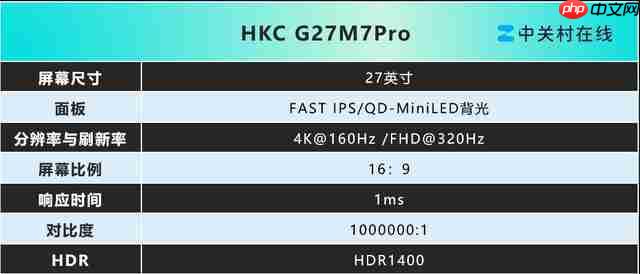 堆料狂魔双十一好价带回家，HKC G27M7Pro 促销开启