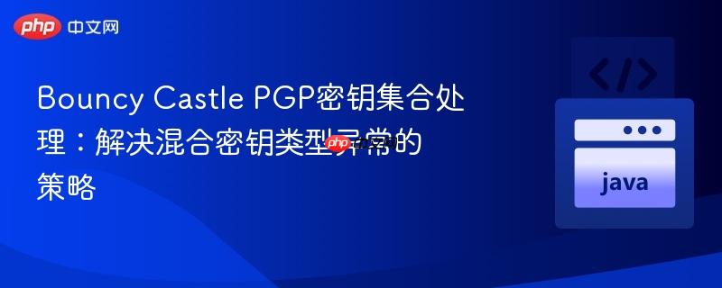 bouncy castle pgp密钥集合处理：解决混合密钥类型异常的策略