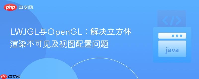 LWJGL与OpenGL：解决立方体渲染不可见及视图配置问题