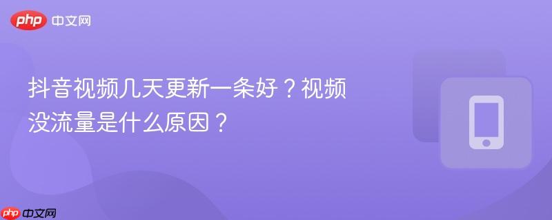 抖音视频几天更新一条好？视频没流量是什么原因？