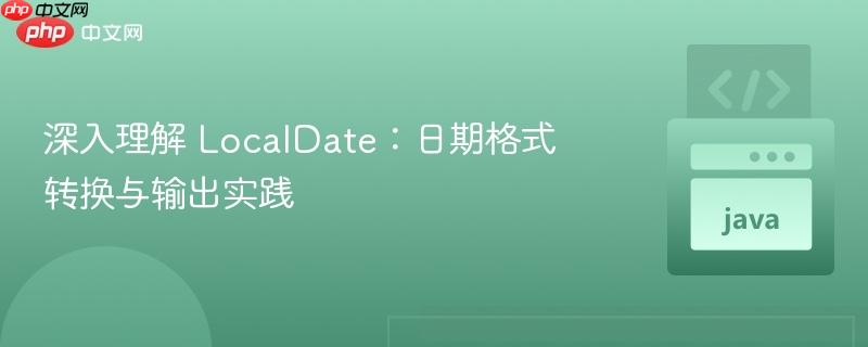 深入理解 LocalDate：日期格式转换与输出实践