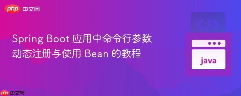 Spring Boot 应用中命令行参数动态注册与使用 Bean 的教程