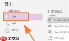 OneNote笔记如何转换成PDF
