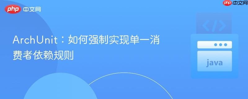 ArchUnit：如何强制实现单一消费者依赖规则