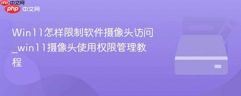 win11怎样限制软件摄像头访问_win11摄像头使用权限管理教程
