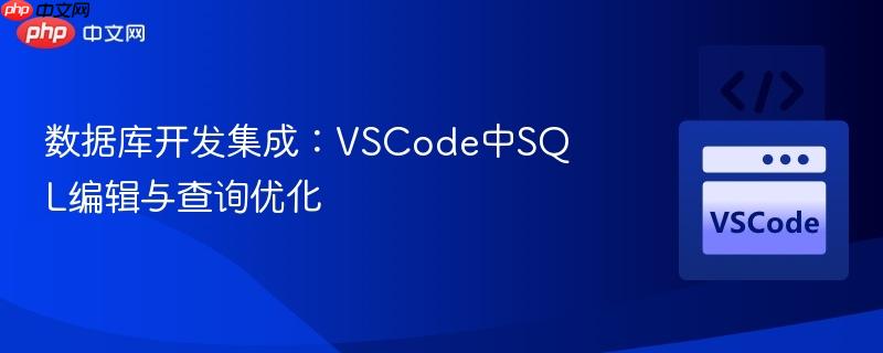 数据库开发集成：VSCode中SQL编辑与查询优化