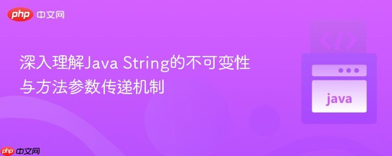 深入理解Java String的不可变性与方法参数传递机制