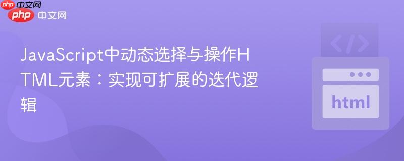 JavaScript中动态选择与操作HTML元素：实现可扩展的迭代逻辑