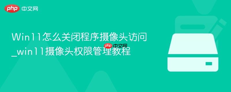 Win11怎么关闭程序摄像头访问_win11摄像头权限管理教程