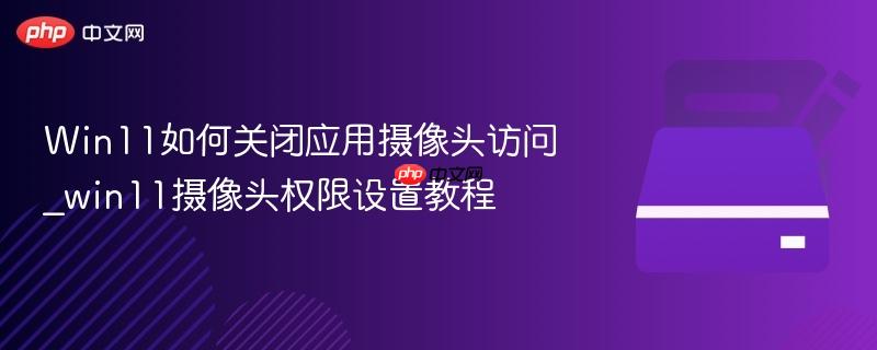 Win11如何关闭应用摄像头访问_win11摄像头权限设置教程