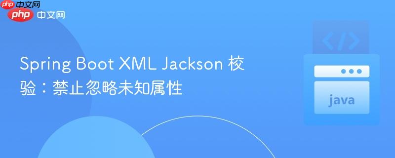 Spring Boot XML Jackson 校验：禁止忽略未知属性