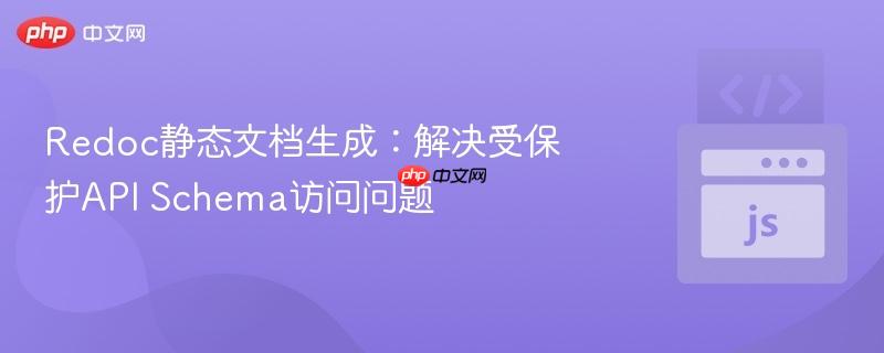 Redoc静态文档生成：解决受保护API Schema访问问题