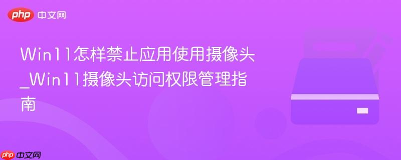 Win11怎样禁止应用使用摄像头_Win11摄像头访问权限管理指南