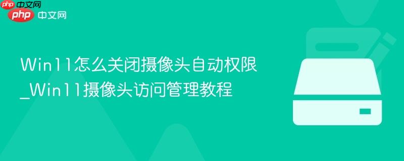 Win11怎么关闭摄像头自动权限_Win11摄像头访问管理教程