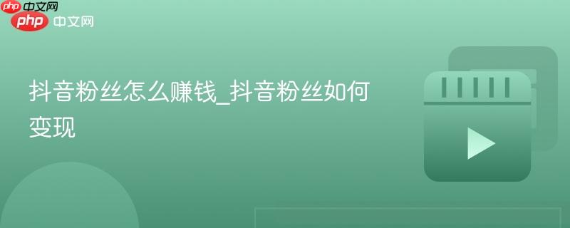 抖音粉丝怎么赚钱_抖音粉丝如何变现