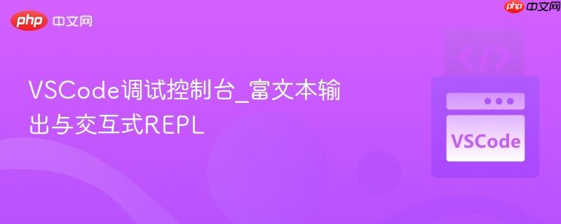 vscode调试控制台_富文本输出与交互式repl