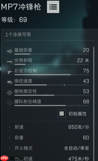 《三角洲行动》MP7改枪码分享