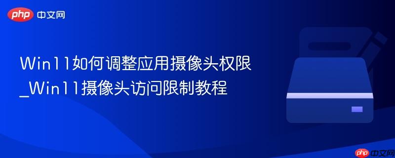 Win11如何调整应用摄像头权限_Win11摄像头访问限制教程
