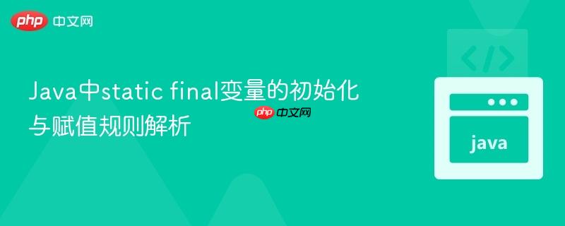 Java中static final变量的初始化与赋值规则解析