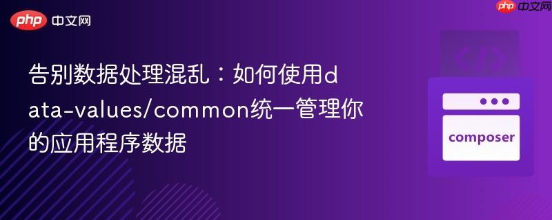告别数据处理混乱：如何使用data-values/common统一管理你的应用程序数据