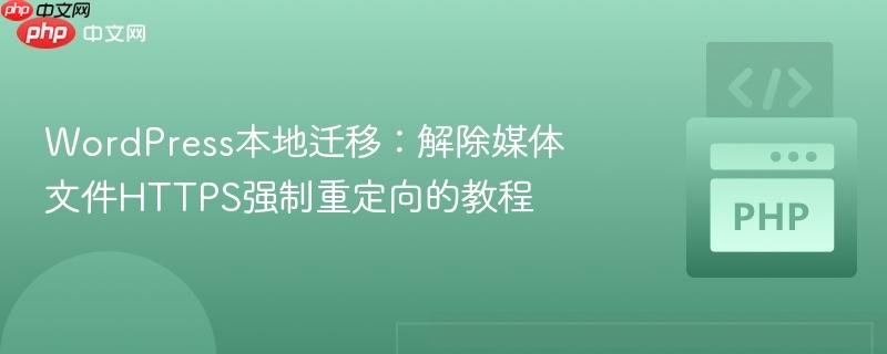WordPress本地迁移：解除媒体文件HTTPS强制重定向的教程