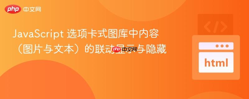 JavaScript 选项卡式图库中内容(图片与文本)的联动显示与隐藏
