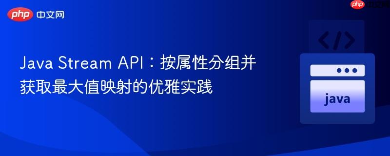 Java Stream API：按属性分组并获取最大值映射的优雅实践
