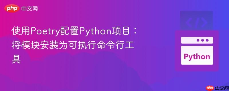 使用poetry配置python项目：将模块安装为可执行命令行工具