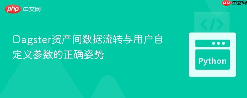 Dagster资产间数据流转与用户自定义参数的正确姿势