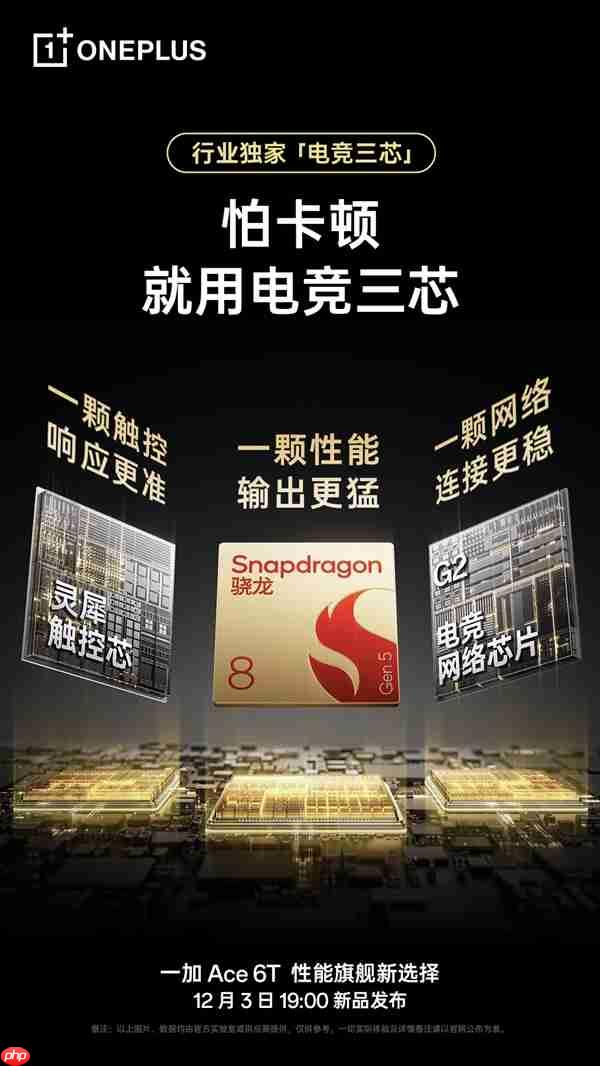 一加Ace 6T独家搭载电竞三芯：真正做到持久流畅 全程满帧