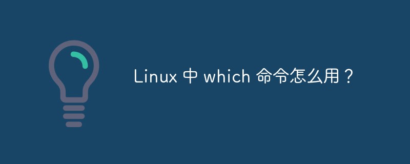 Linux 中 which 命令怎么用？