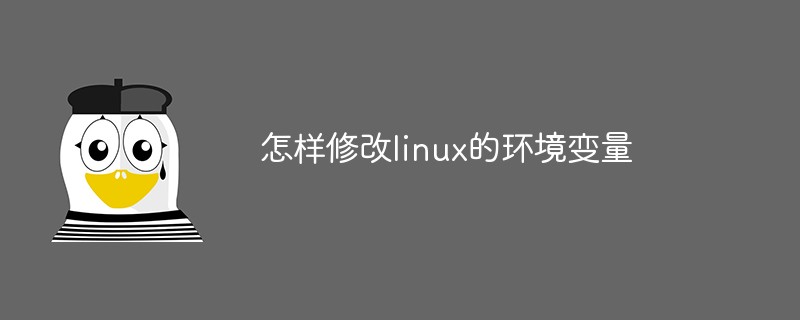 怎样修改linux的环境变量