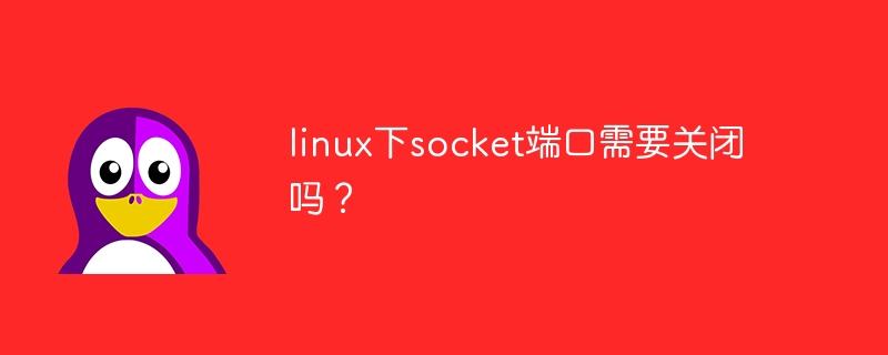 linux下socket端口需要关闭吗？