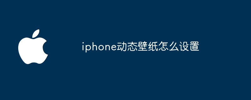 iphone动态壁纸怎么设置