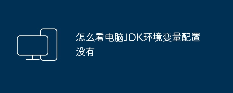 怎么看电脑JDK环境变量配置没有