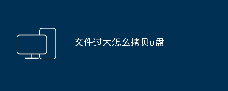 文件过大怎么拷贝u盘