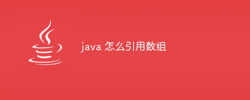 java 怎么引用数组