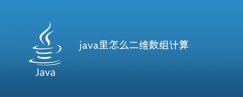 java里怎么二维数组计算