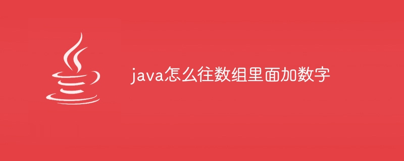java怎么往数组里面加数字