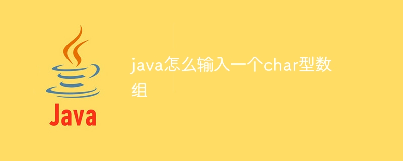 java怎么输入一个char型数组